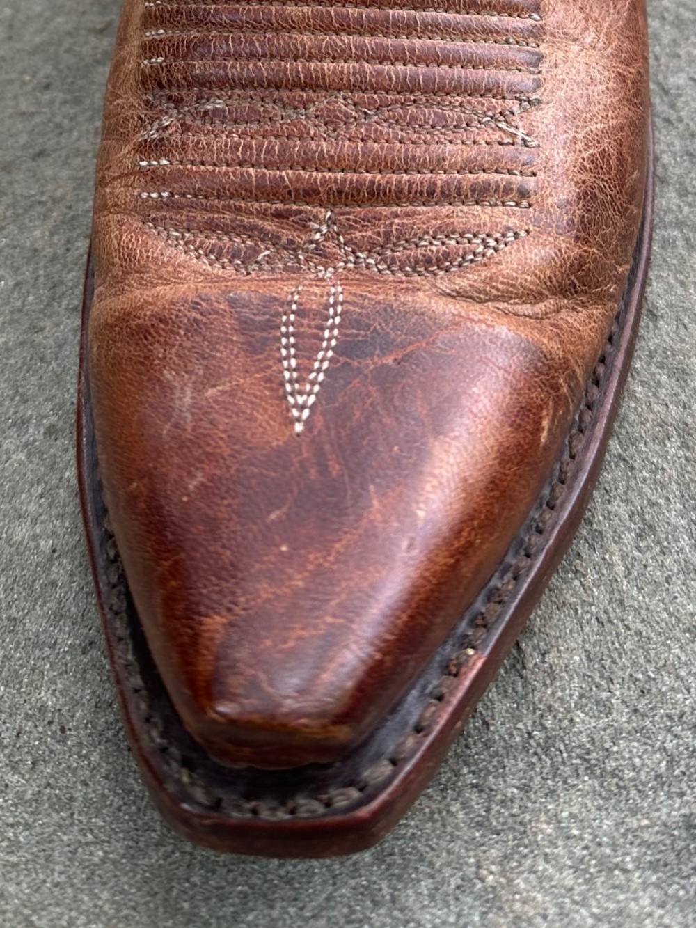 LUCCHESE 1883 Leather Cowboy Boots 8 - Picture 12 of 16